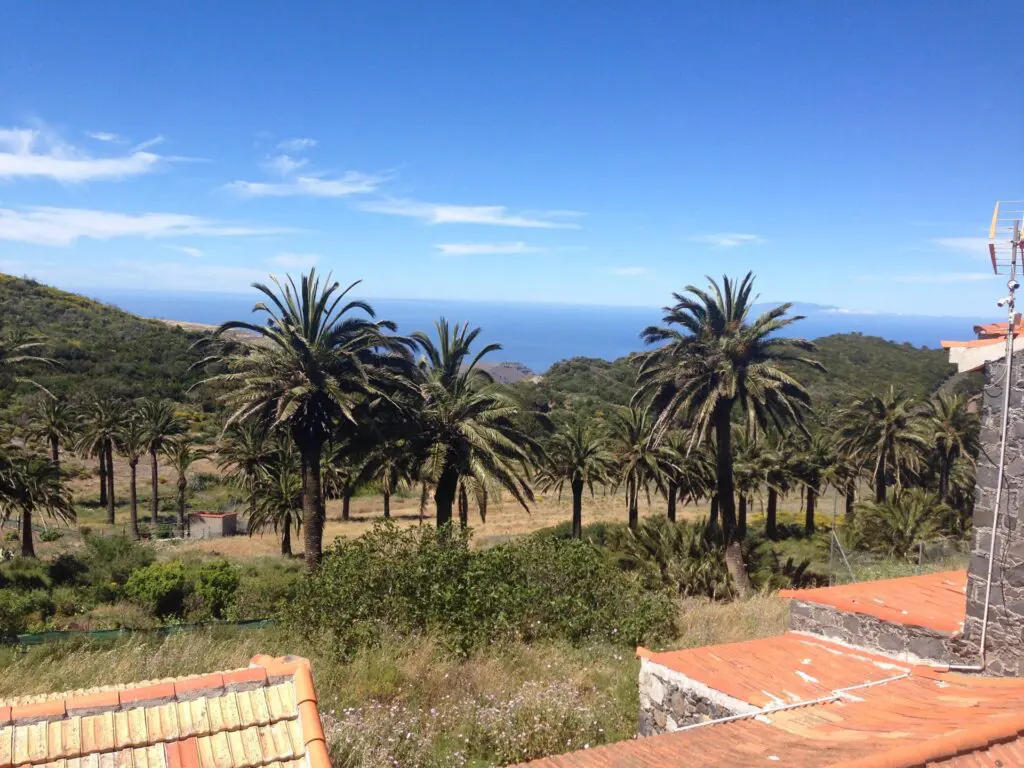 Uitzicht vanaf de huisjes