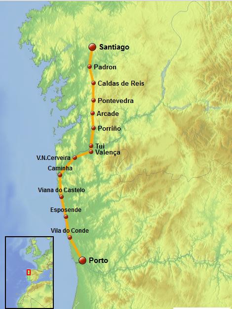 Kaart variant Caminha - Tui