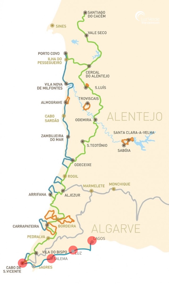 Rota Vicentina - Zuidelijke route